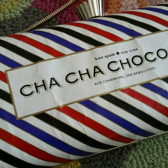 Kate Spade Cha Cha Chocolate Striped Clutc… - Picture 5 of 8